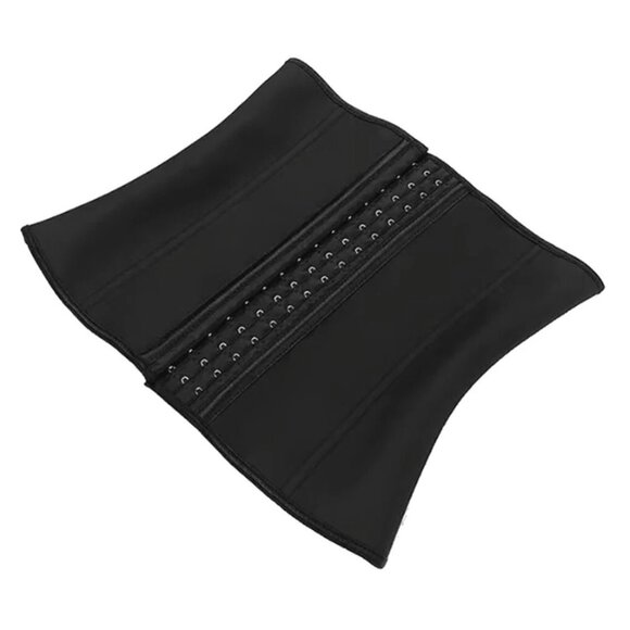 Hook & Eye Closure 9 Steel Boned Thermal Sleek Silhouette Latex Waist Trainer - Picture 6 of 9